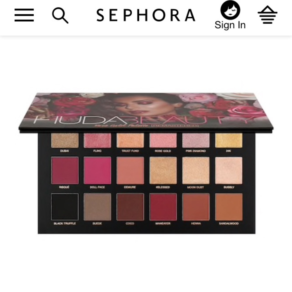 Huda Beauty eyeshadow palette